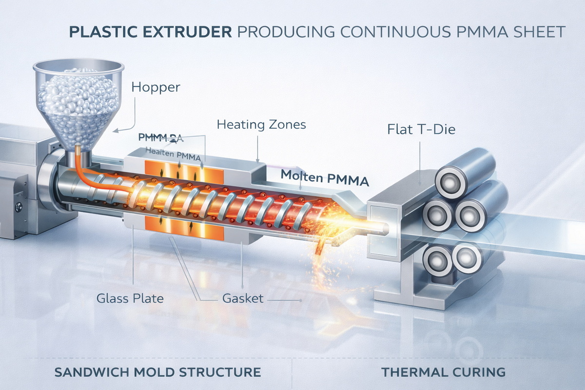 Экструзионная линия для производства промышленных акриловых листов Components.jpg