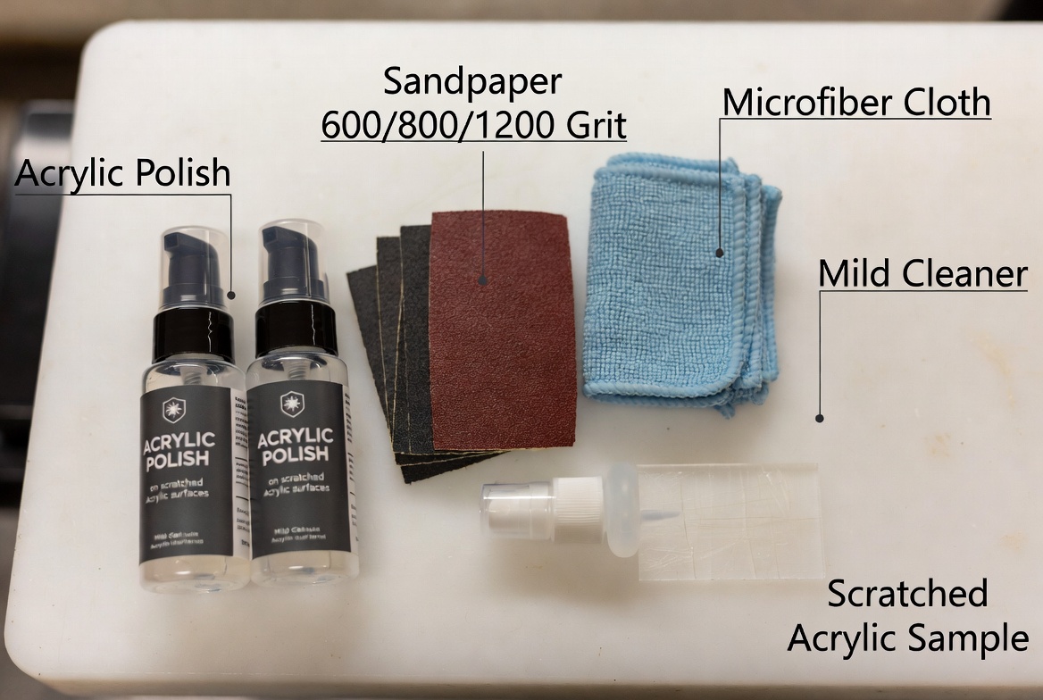 Набор инструментов для удаления акриловых царапин Flat Lay