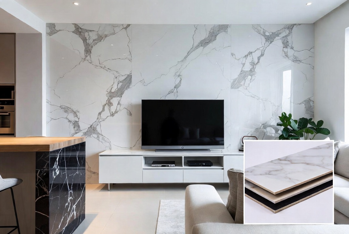 Витрина для применения мрамора из ПВХ и УФ-излучения