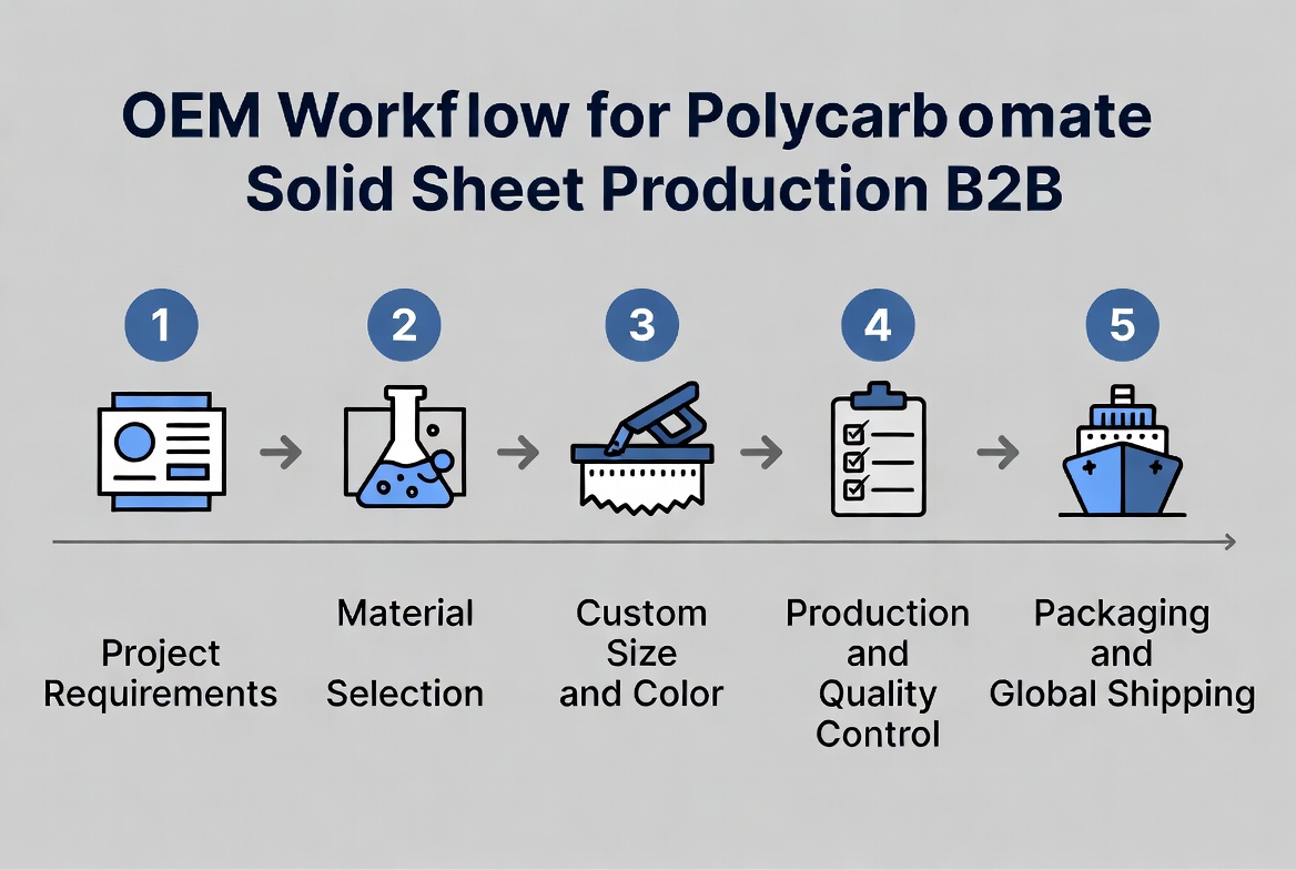 Изготовление на заказ листа поликарбоната OEM